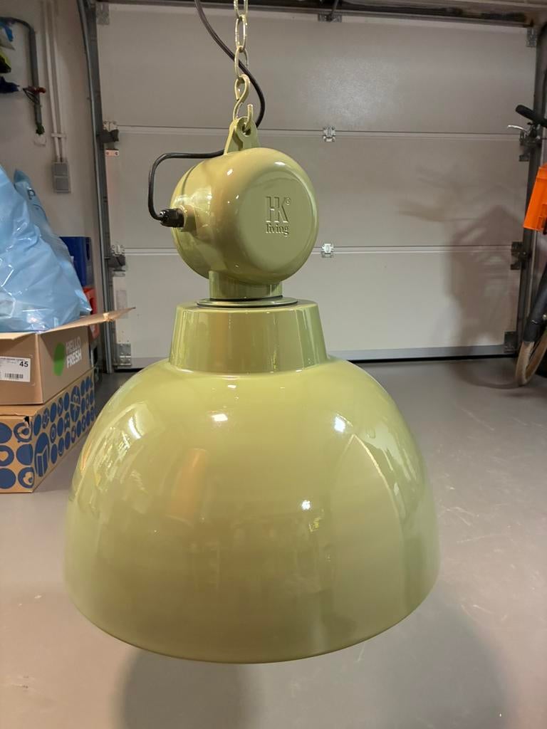 HKliving factory hanglamp - olijfgroen - diameter 50 cm, Enlèvement, Comme neuf