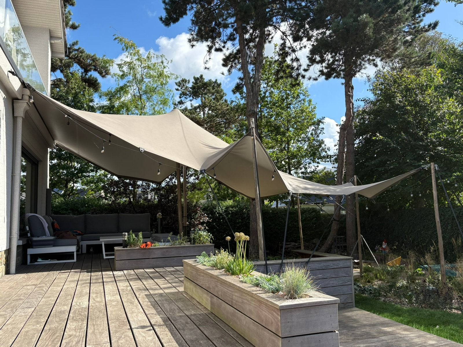 Grote stretchtent, Tuin en Terras, Ophalen, 2 meter of meer, Zo goed als nieuw, 4 tot 6 meter