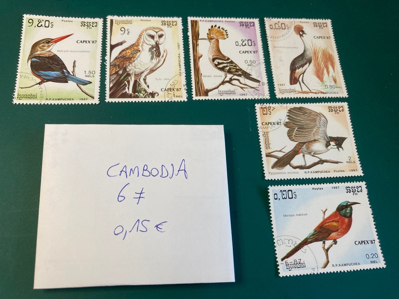 Lot postzegels Cambodja, Ophalen of Verzenden, Gestempeld