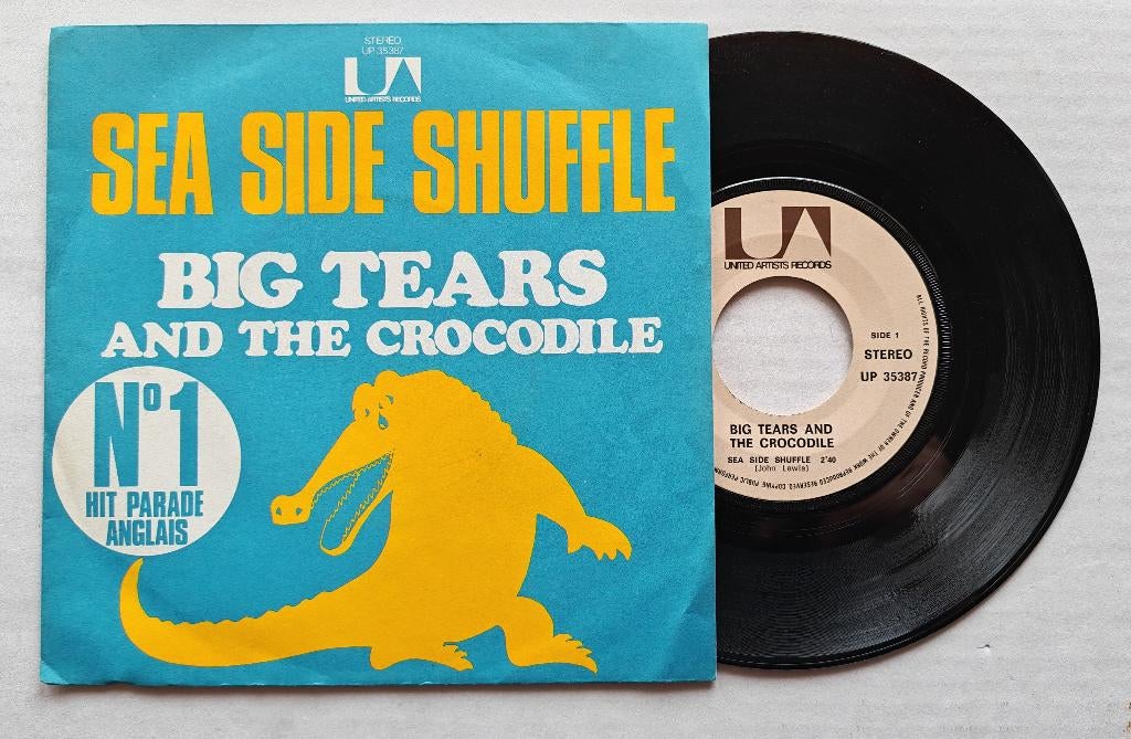 BIG TEARS & THE CROCODILE - Sea side shuffle (45t), 7 inch, Single, Ophalen of Verzenden, Zo goed als nieuw