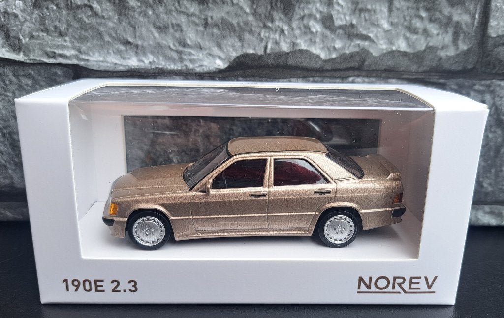 Mercedes-benz 190E 2.3 16 Beige 1/43ème, Hobby en Vrije tijd, Auto, Norev, Ophalen of Verzenden, Norev