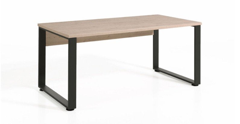 Bureautafel Bureau Capo 2 200x80x73cm - kastanje & zwart, Ophalen, Zo goed als nieuw, Zwart