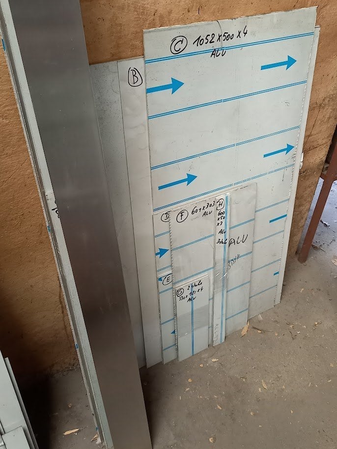 Stukken van nieuwe aluminium platen te koop -  kies uit, Doe-het-zelf en Bouw, Ophalen, Nieuw, Aluminium