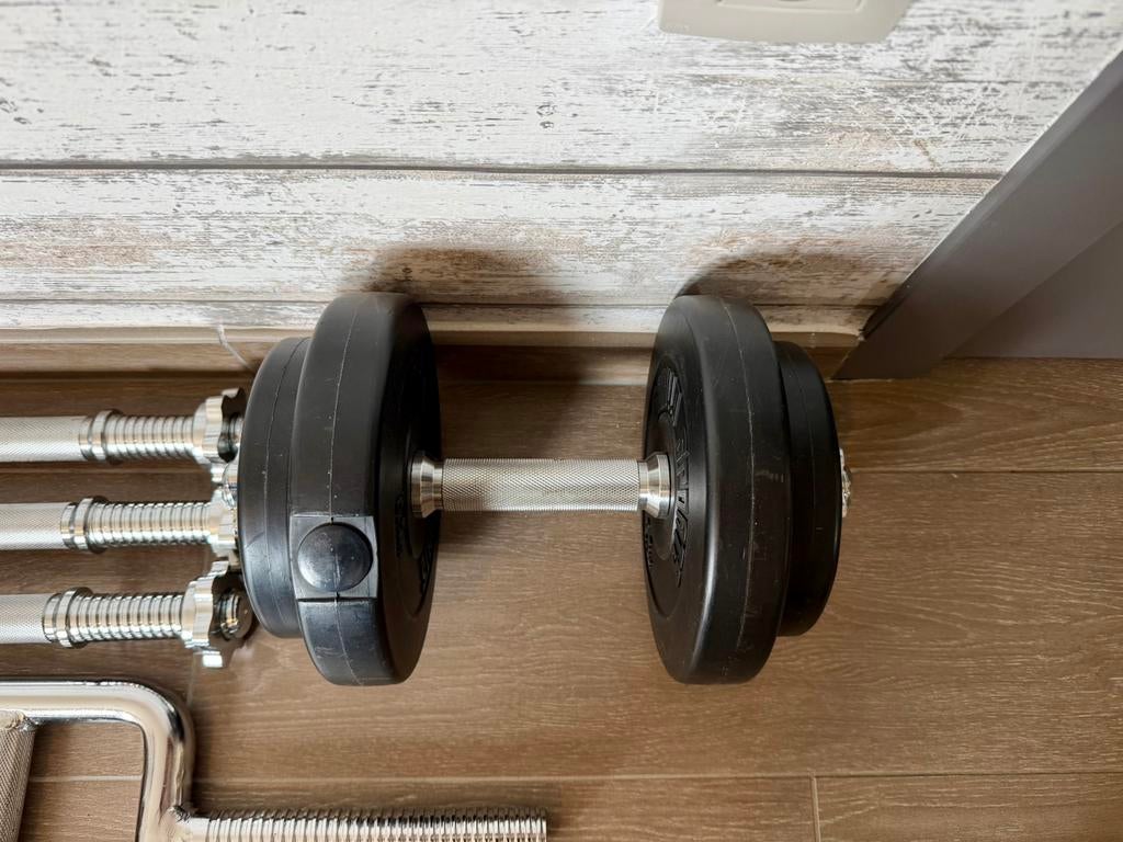 2 Dumbellsets 20 kg Gorilla Sports, Enlèvement, Neuf, Bras, Haltère
