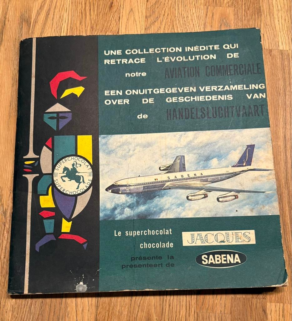 SABENA, stickerboek over geschiedenis v/d handelsluchtvaart, Verzamelen, Ophalen, Zo goed als nieuw