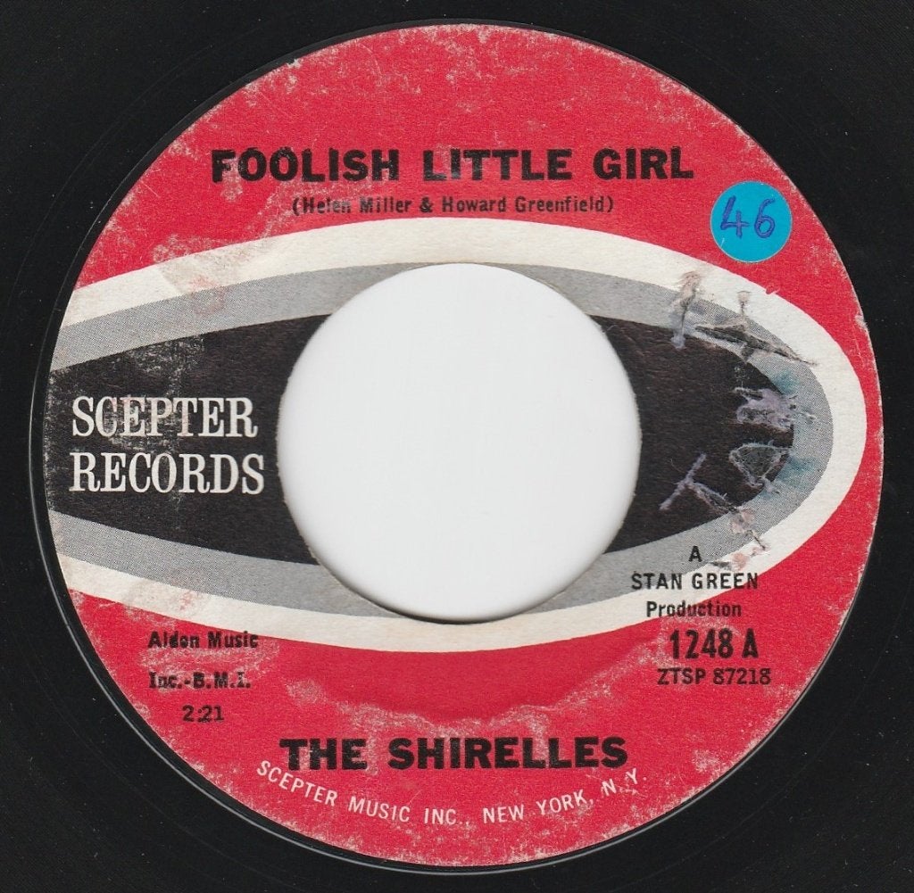 The Shirelles / Foolish Little Girl * Popcorn Balade *, CD & DVD, Enlèvement ou Envoi, 7 inch, Utilisé, Housse de protection extérieure
