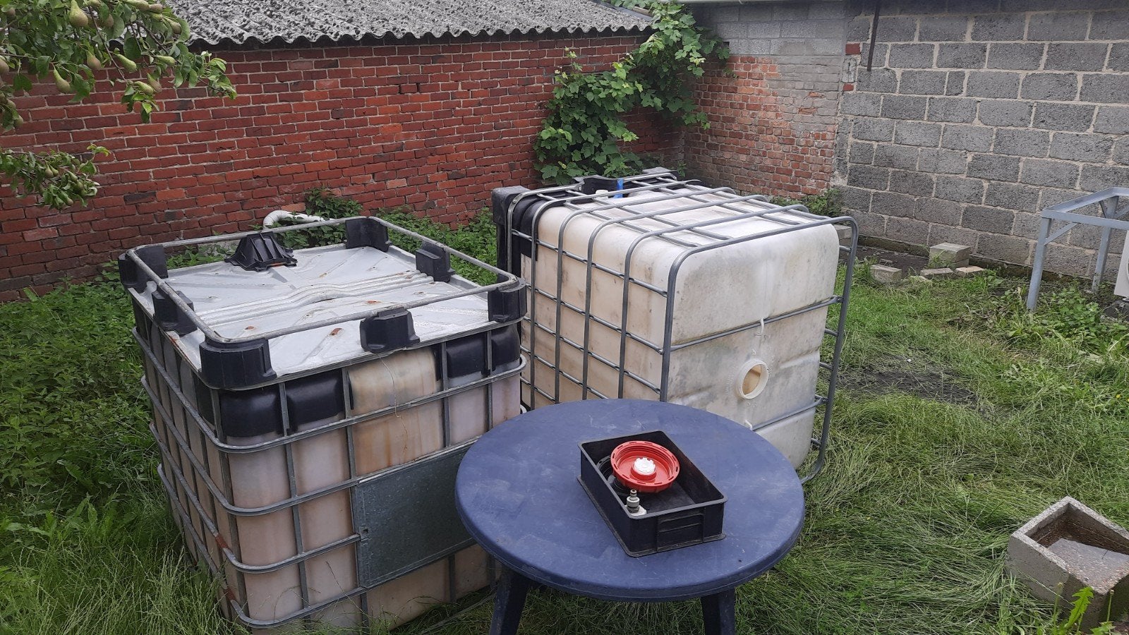 2 ibc containers 1000 liter, Enlèvement, Synthétique