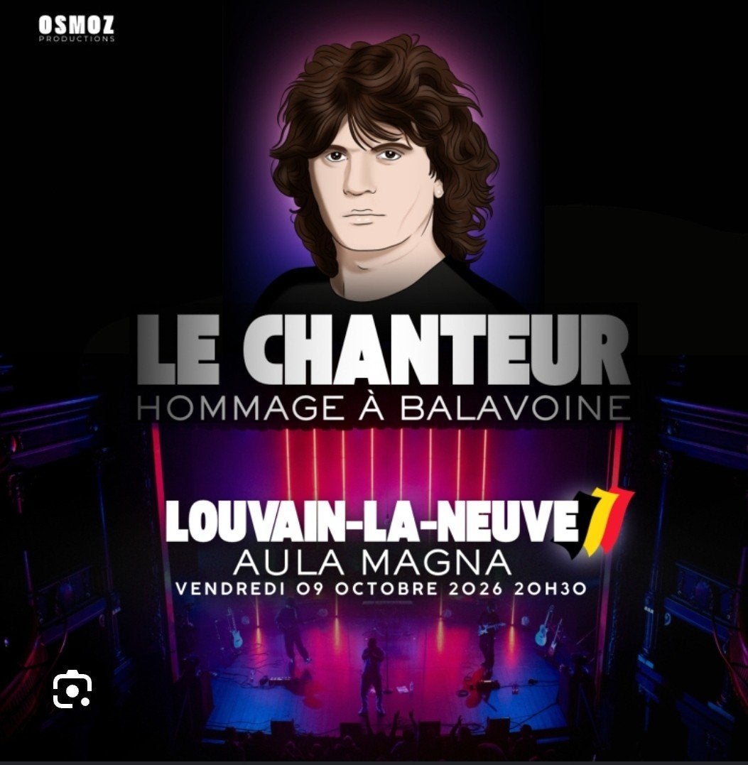 Balavoine. 2 places pour le concert Hommage, Tickets & Billets, Deux personnes, Octobre, Chanson réaliste