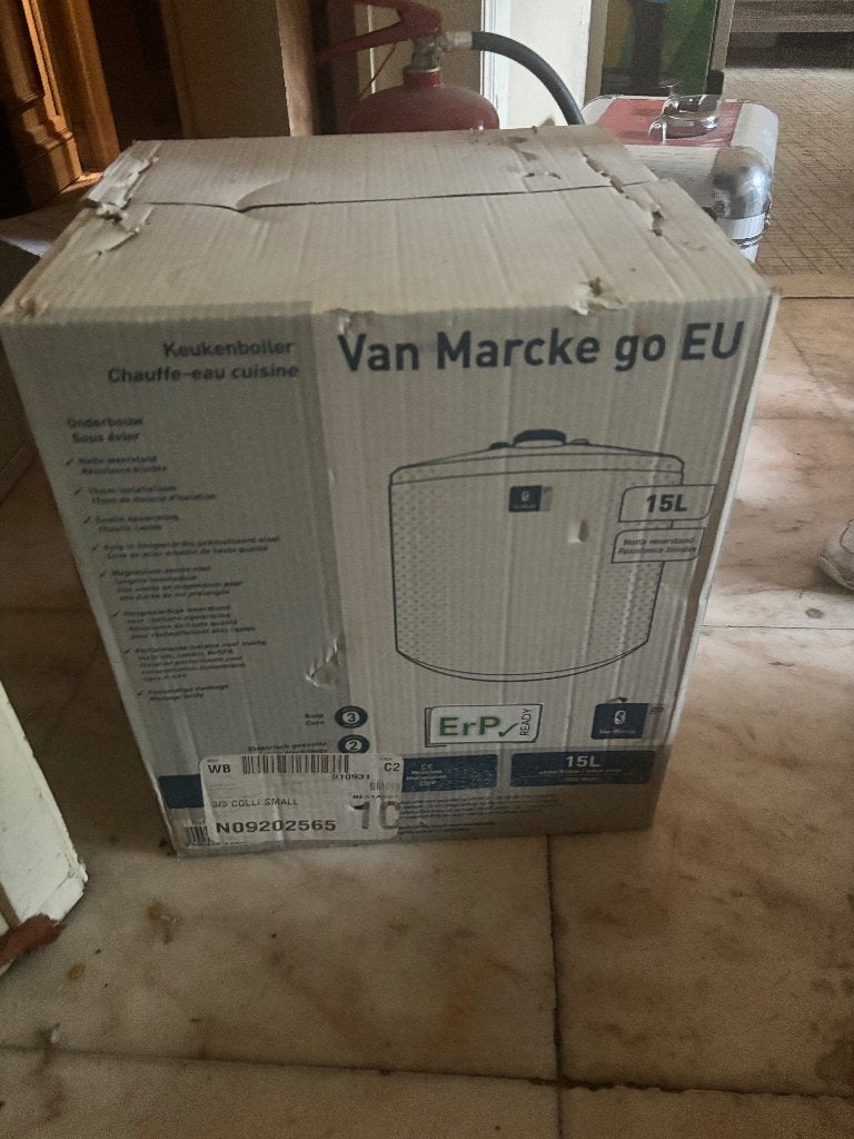 Nieuwe Van Marcke Go keukenboiler 15L – 2000W – onderbouw, Ophalen of Verzenden, Nieuw, Boiler