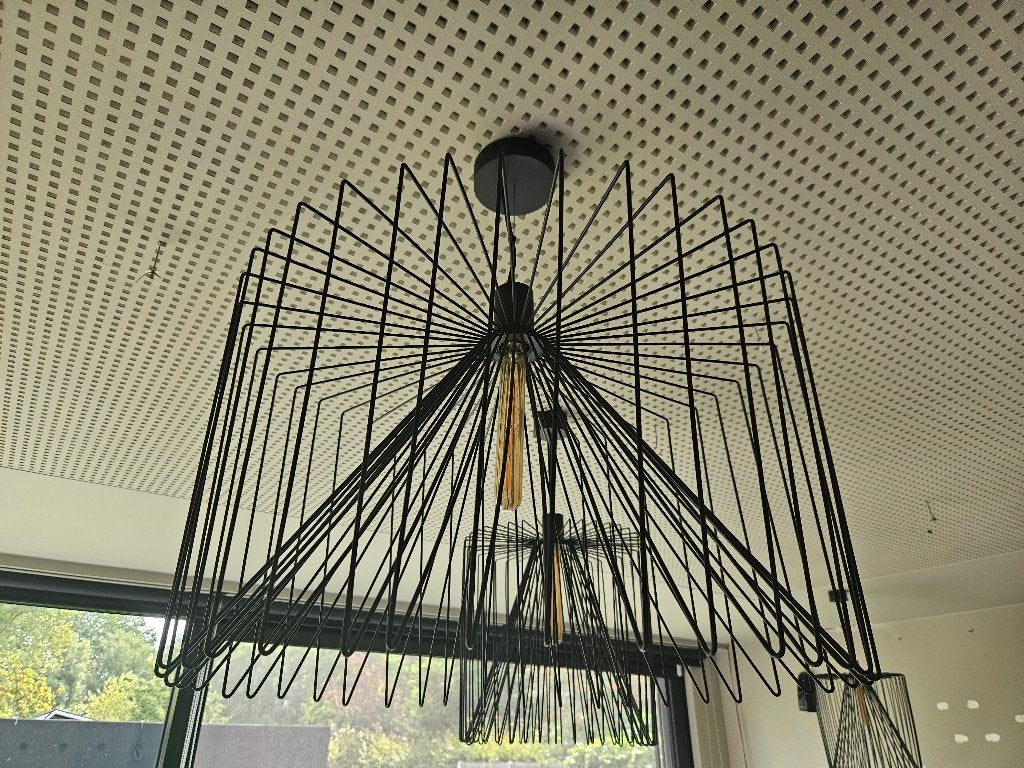 Diverse Design hangarmatuur Wever & Ducré WIRO, Métal, Enlèvement, Conische "wire frame" vorm, E27 (grand)