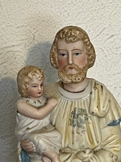 Biscuit beeld Sint Jozef met kindje Jesus, Ophalen