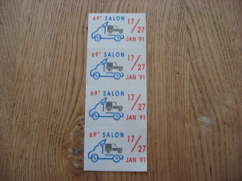 Vintage Stickers 69e Auto Salon '91, Ophalen of Verzenden, Nieuw, Auto of Motor