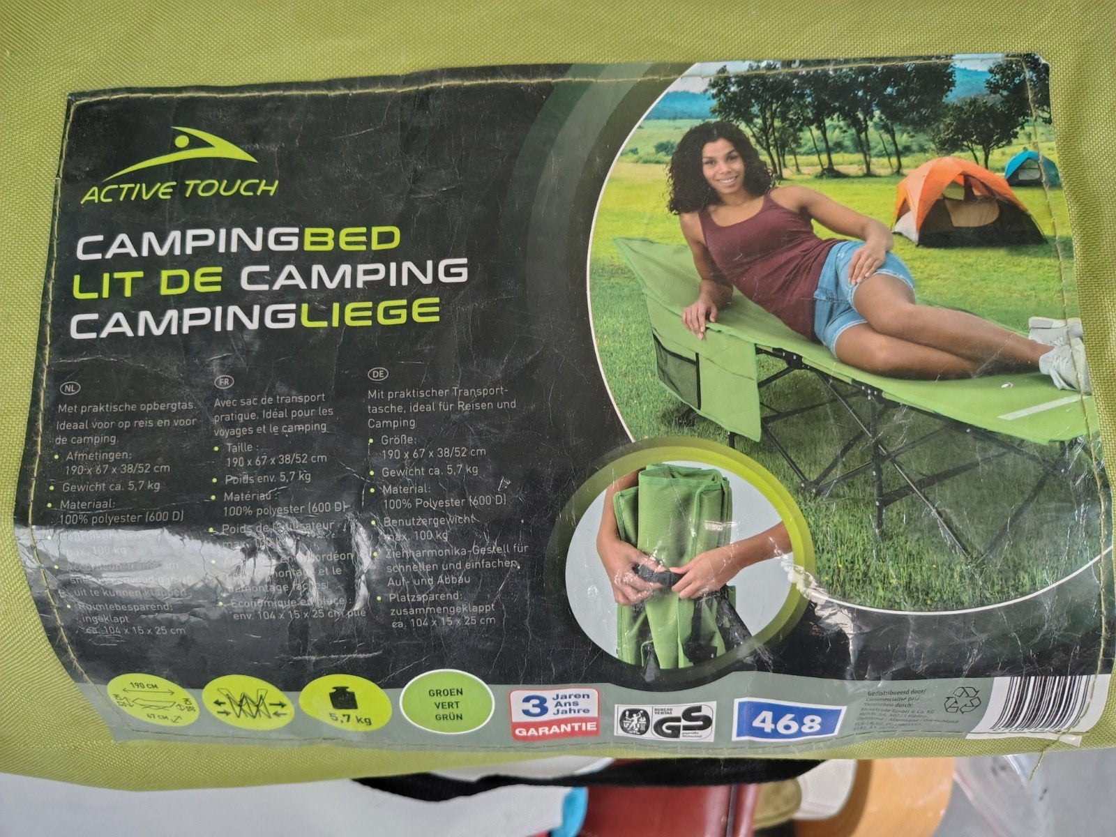 lit de camping (2 pièces), Enlèvement, Utilisé