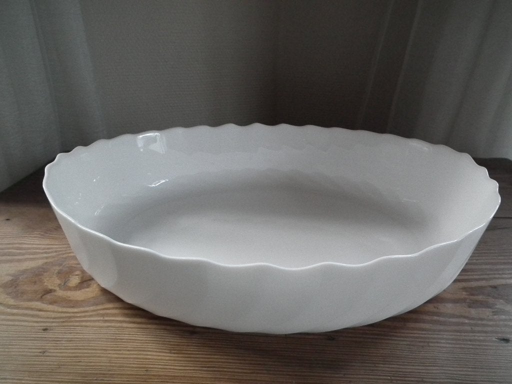 Ovale schaal, wit (lengte 36/ breedte 29/ hoogte 7,5 cm), Overige merken, Verzenden, Keramiek, Overige typen