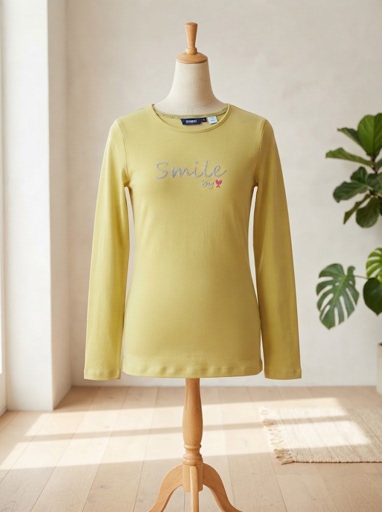 Gele longsleeve  Okaïdi maat 152, Kinderen en Baby's, Okaïdi, Meisje, Ophalen of Verzenden, Zo goed als nieuw