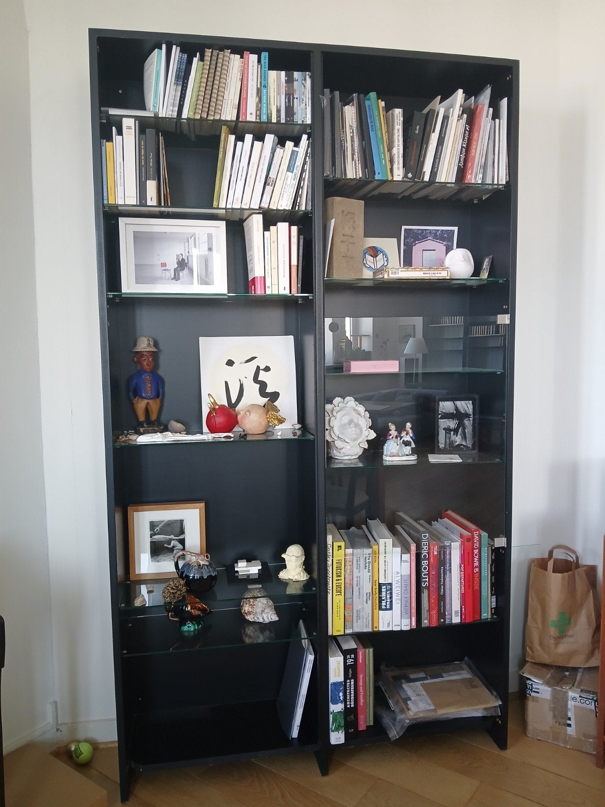 Armoire bibliotheque partiellement vitrée, Maison & Meubles, Avec porte(s), 25 à 50 cm, Autres essences de bois, Enlèvement