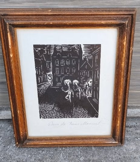 Lithographie de frans masereel, Antiek en Kunst, Ophalen of Verzenden, Lithografie