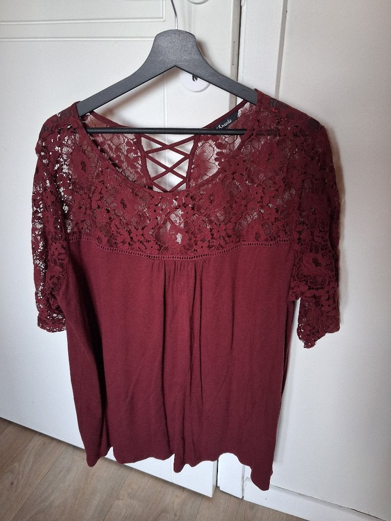 bordeaux T shirt, dames, Vêtements | Femmes, T-shirts, MS Mode, Envoi, Comme neuf, Taille 46/48 (XL) ou plus grande