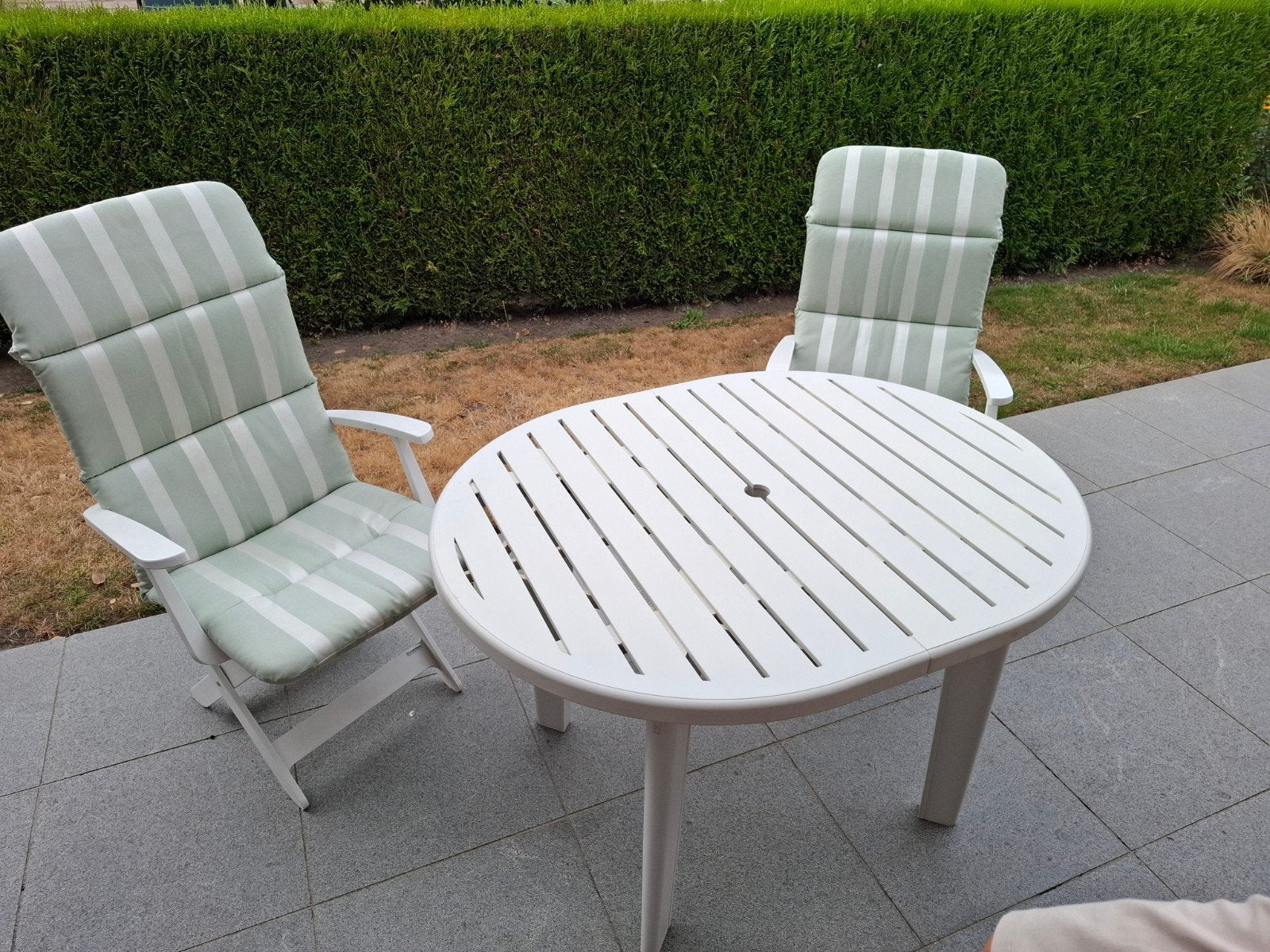 Tuinset inclusief verbredingsstuk van 45 cm, Tuin en Terras, Kunststof, Gebruikt, Tuinset, Ophalen