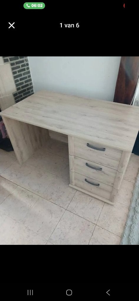 1 persoonsbed met bureau, Enlèvement, Comme neuf, Lit simple, Garçon ou Fille