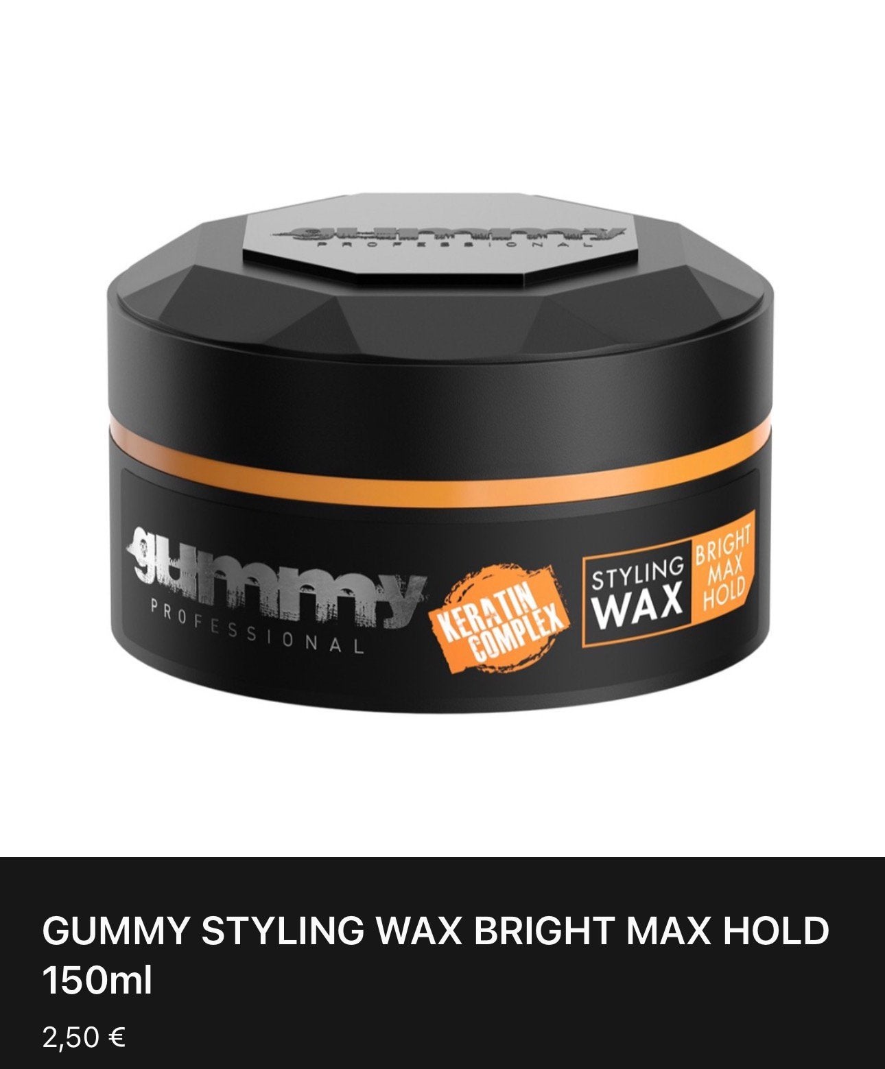 Gummy Hair Wax – Fixation & définition, Enlèvement, Neuf