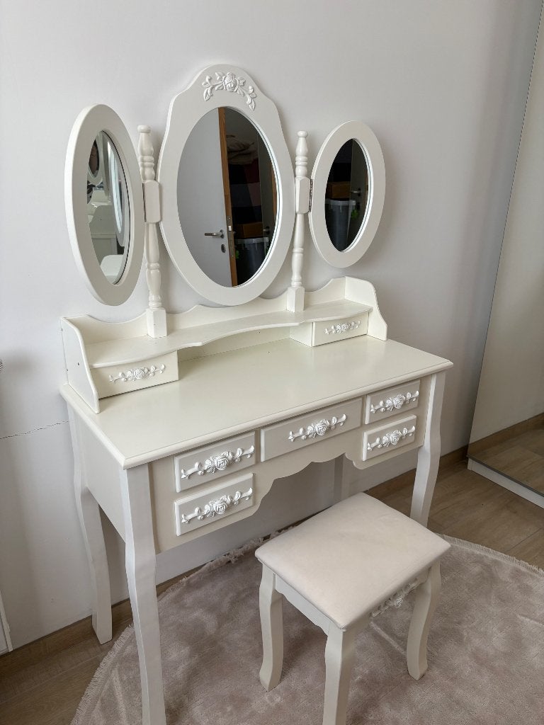 Makeup tafel met stoel, Maison & Meubles, Vintage, 150 à 200 cm, Comme neuf, Enlèvement