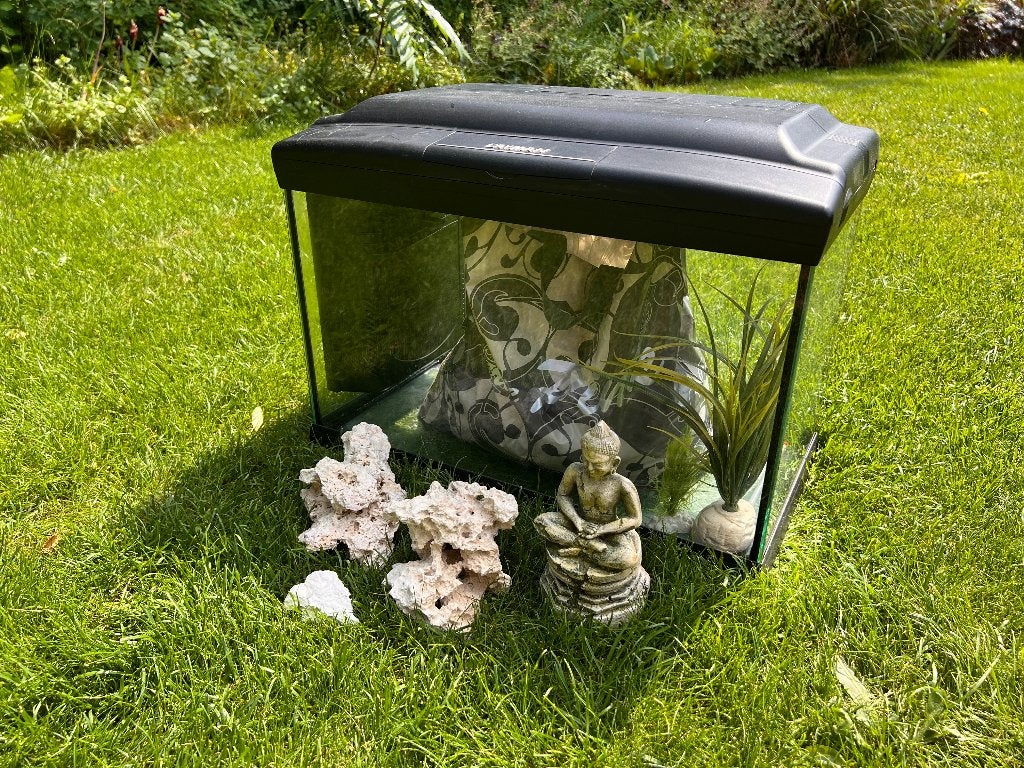 Aquarium Ferplast Cayman (incl. toebehoren), Enlèvement, Chauffage, Utilisé, Aquarium d'eau douce rempli