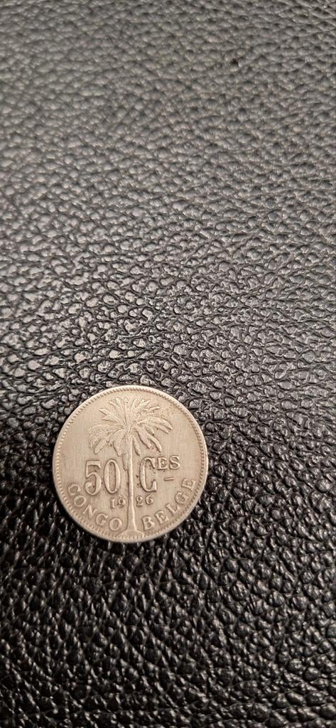 2#    Belgisch congo 50 centieme 1926 Fr., Enlèvement ou Envoi