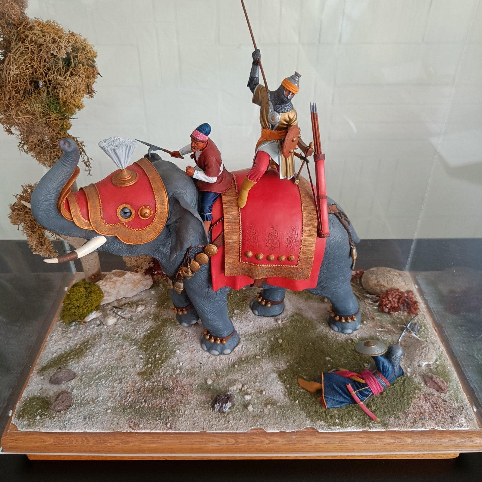 Diorama Verlinden Indian War elephant 1:16, Hobby en Vrije tijd, Modelbouw | Figuren en Diorama's, Ophalen, Zo goed als nieuw