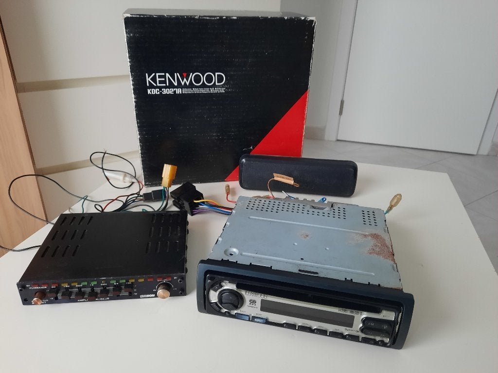 Autoradio/cd Kenwood met afneembaar front + equalizer Rykson, Ophalen, Gebruikt