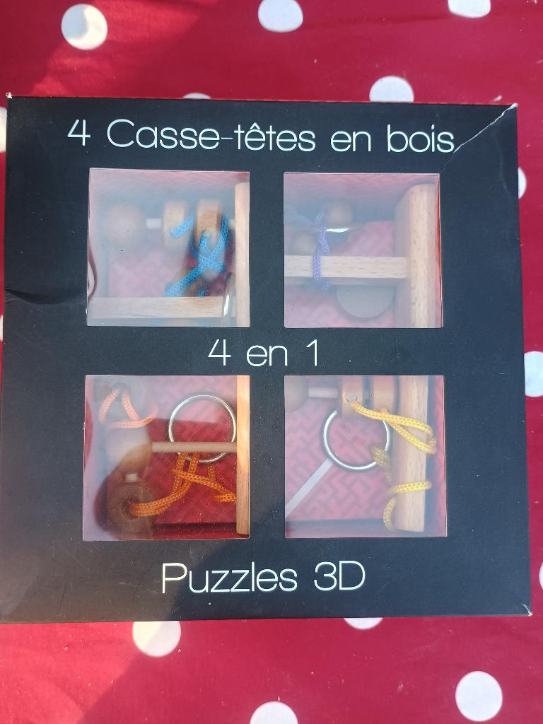 4 casse têtes en bois neuf, Hobby & Loisirs créatifs, Sport cérébral & Puzzles, Enlèvement, Moins de 500 pièces, Neuf, Autres types