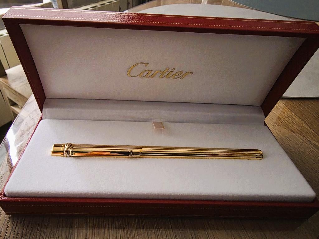Stylo Plume Cartier Must de Cartier Trinity, Autres marques, Enlèvement ou Envoi, Avec boîte, Stylo