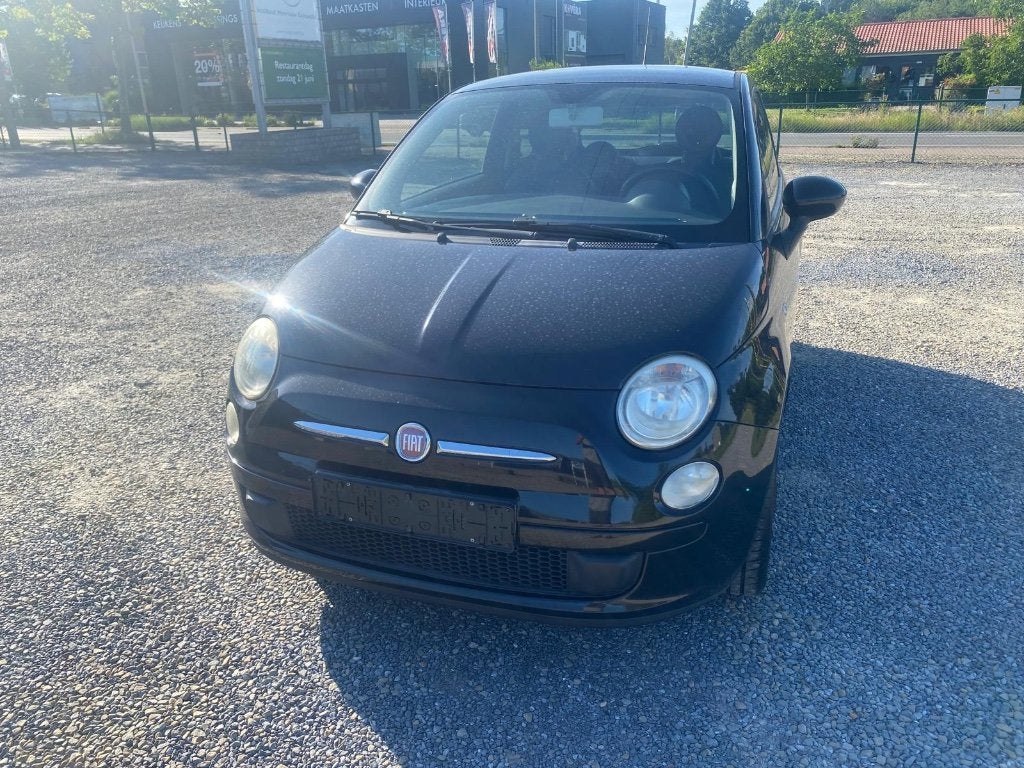 Fiat 500 benzine. Airco. Gekeurd 0495521216, Auto's, Fiat, Voorwielaandrijving, Zwart, Zwart, Bedrijf