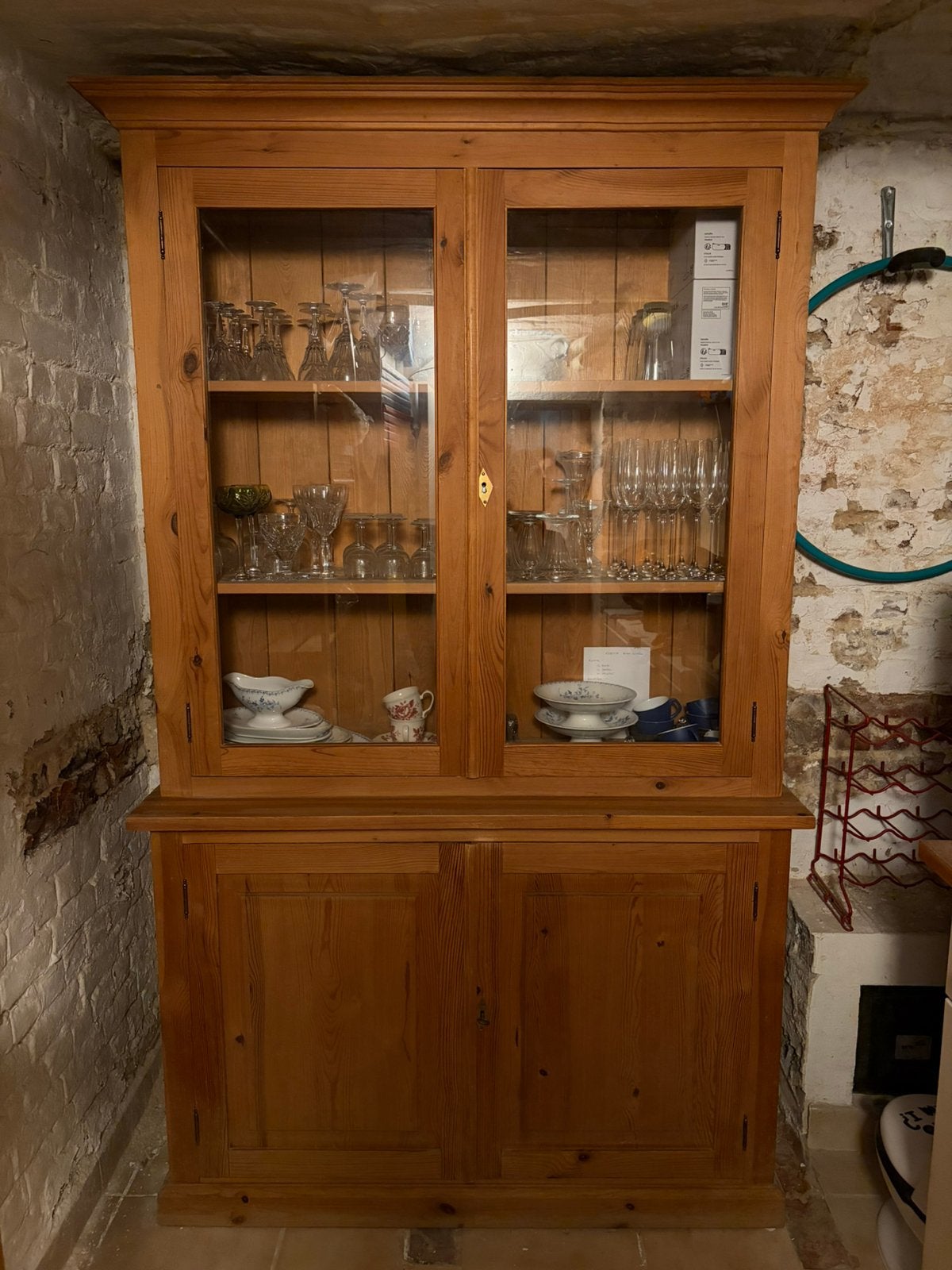 Vaisselier en pin massif, Huis en Inrichting, Ophalen, Gebruikt, 100 tot 150 cm, 200 cm of meer