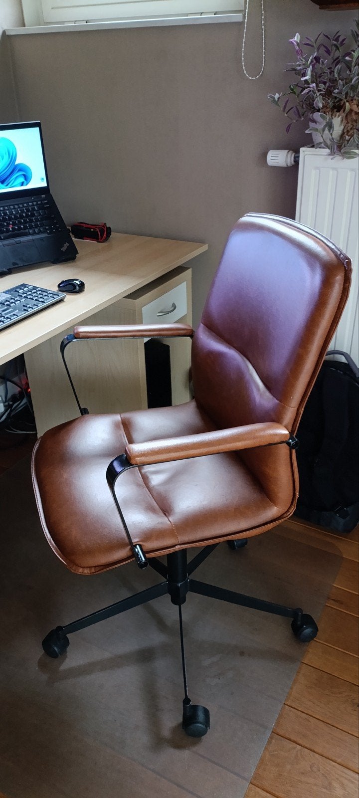 Burostoel, Ophalen, Zo goed als nieuw, Bruin, Bureaustoel
