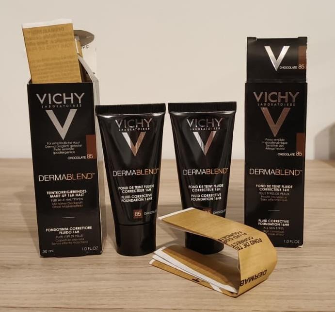 Vichy Dermablend Fluid Concealer Foundation 16 uur, Ophalen, Bruin, Gehele gezicht, Nieuw