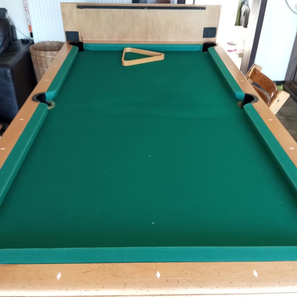 Billard convertible sur ardoise TOULET France, Ophalen of Verzenden, Gebruikt, Biljarttafel