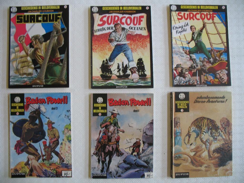 Geschiedenis in beeldverhalen,1ste druk nrs 3, 9,10,11,12,13, Meerdere stripboeken, Ophalen of Verzenden, Zo goed als nieuw