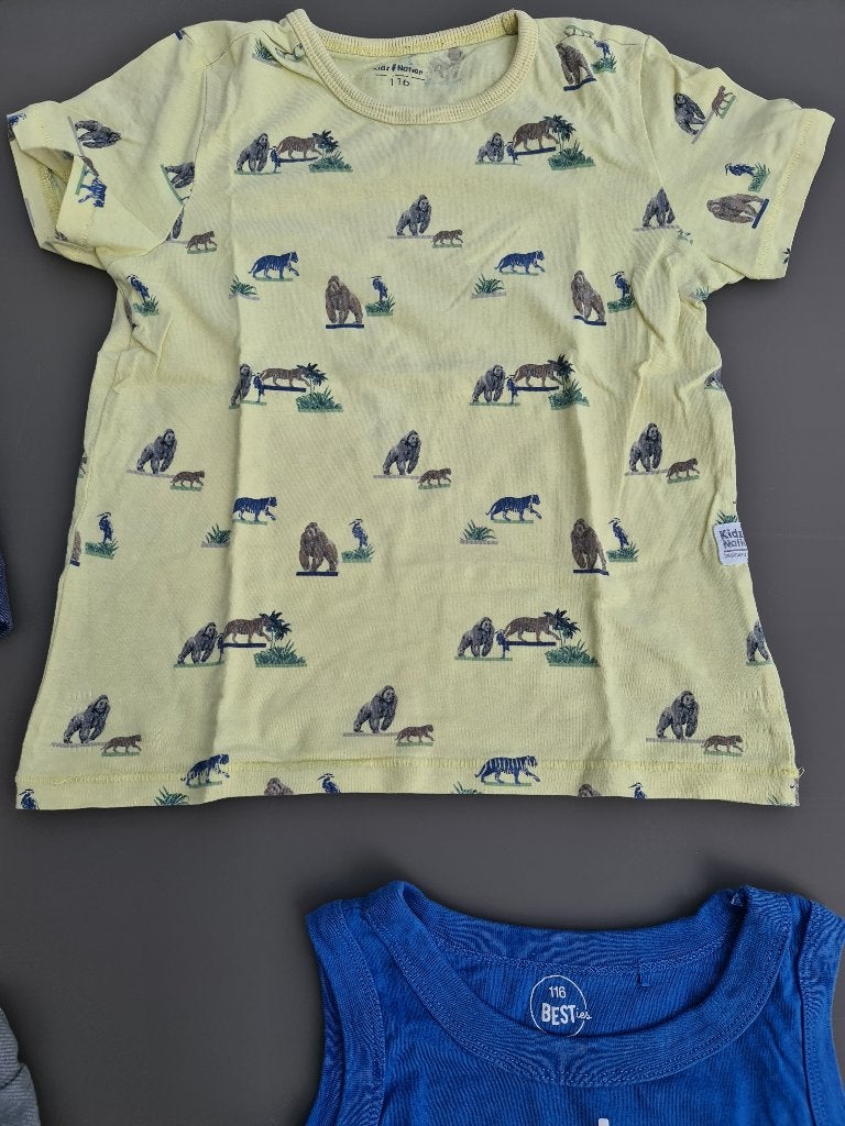 geel t-shirt met dieren, Kidz Nation, 110, Kinderen en Baby's, Kinderkleding | Maat 110, Ophalen, Zo goed als nieuw