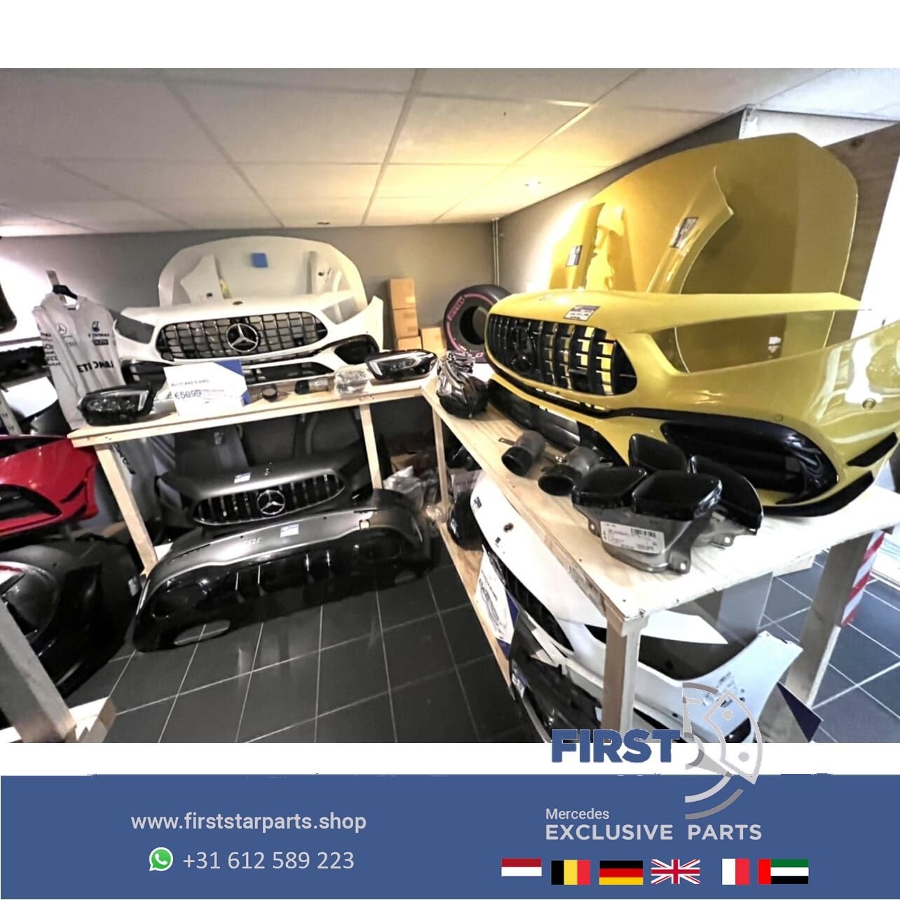W253 GLC43 AMG LOGO SET ZWART EMBLEMEN SET Mercedes GLC KLAS, Gebruikt, -, Ophalen of Verzenden, -