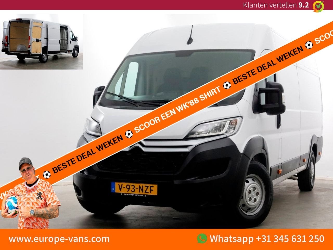 Citroën Jumper 2.2 BlueHDi 165pk L4H2 Airco/Navi/Camera 06-2, Auto's, Bestelwagens en Lichte vracht, Citroën, Wit, Onderhoudsboekje