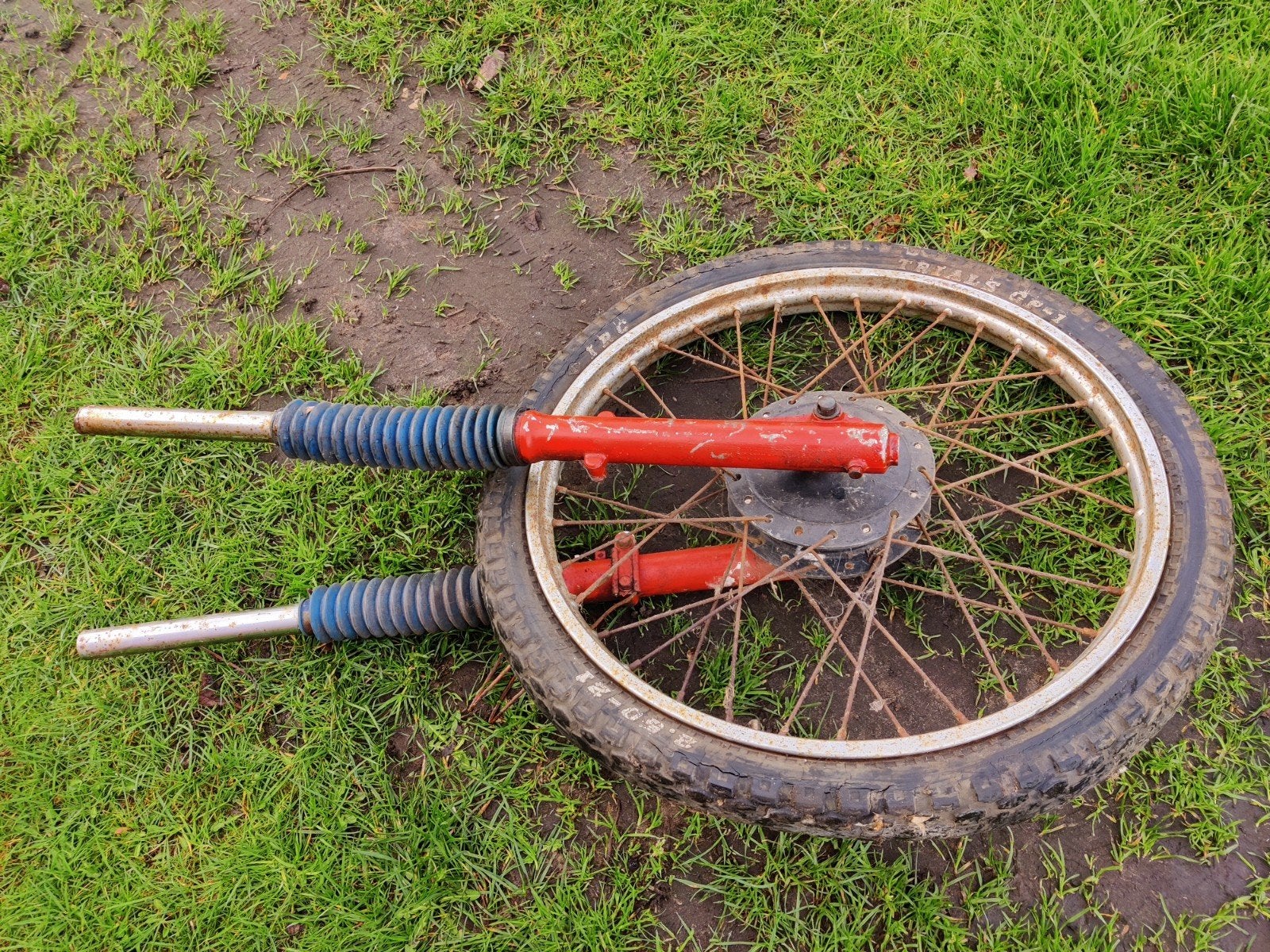 Suzuki ER 21 Voorvork met wiel, Fietsen en Brommers, Brommeronderdelen | Puch, Ophalen