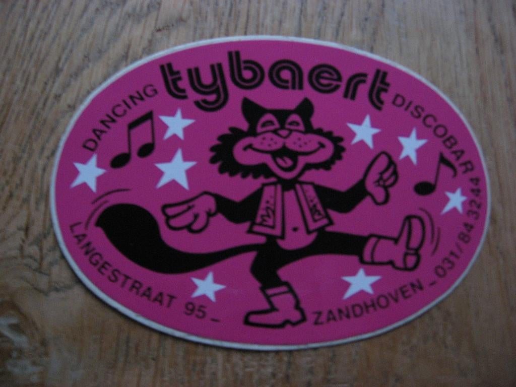 Dancing Tybaert Discobar Zandhoven Sticker, Enlèvement ou Envoi, Neuf, Autres types