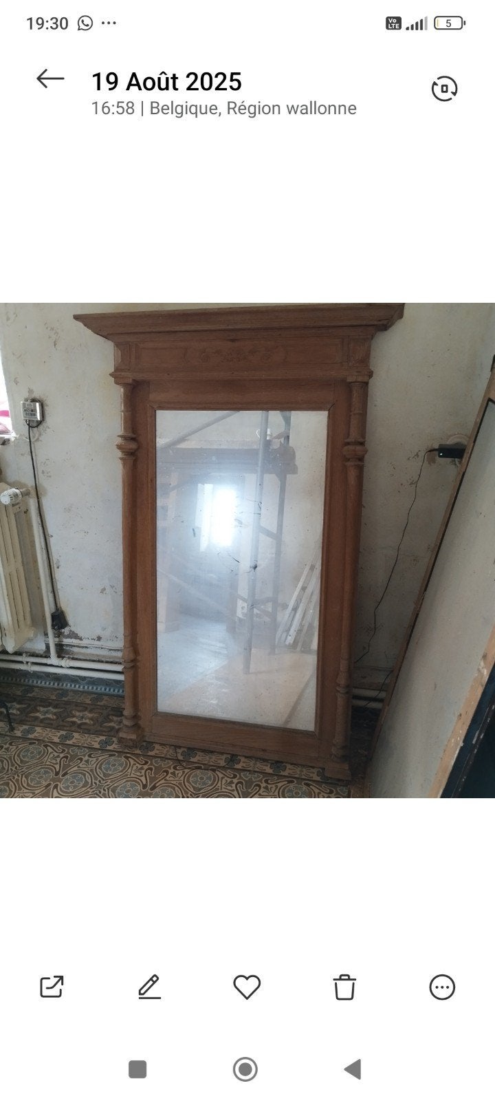 Miroir vintage à restaurer  60€ le Miroir