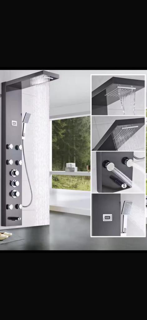 Panneau de douche douche à effet pluie, thermostat automatiq, Enlèvement ou Envoi, Neuf, Avec douche