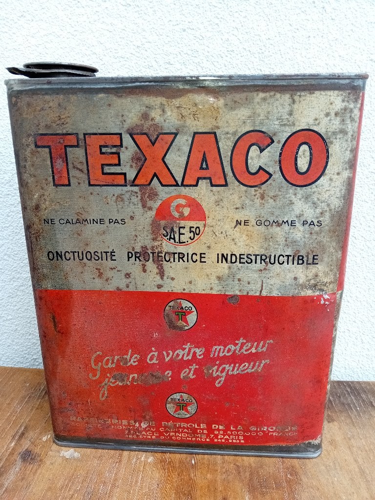 Bidon d'huile TEXACO 5 L rare, Collections, Enlèvement ou Envoi, Utilisé