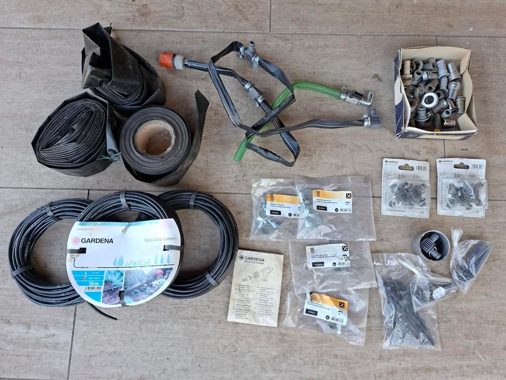 3 x Gardena druppelsysteem micro-drip met accessoires, Ophalen, Zo goed als nieuw