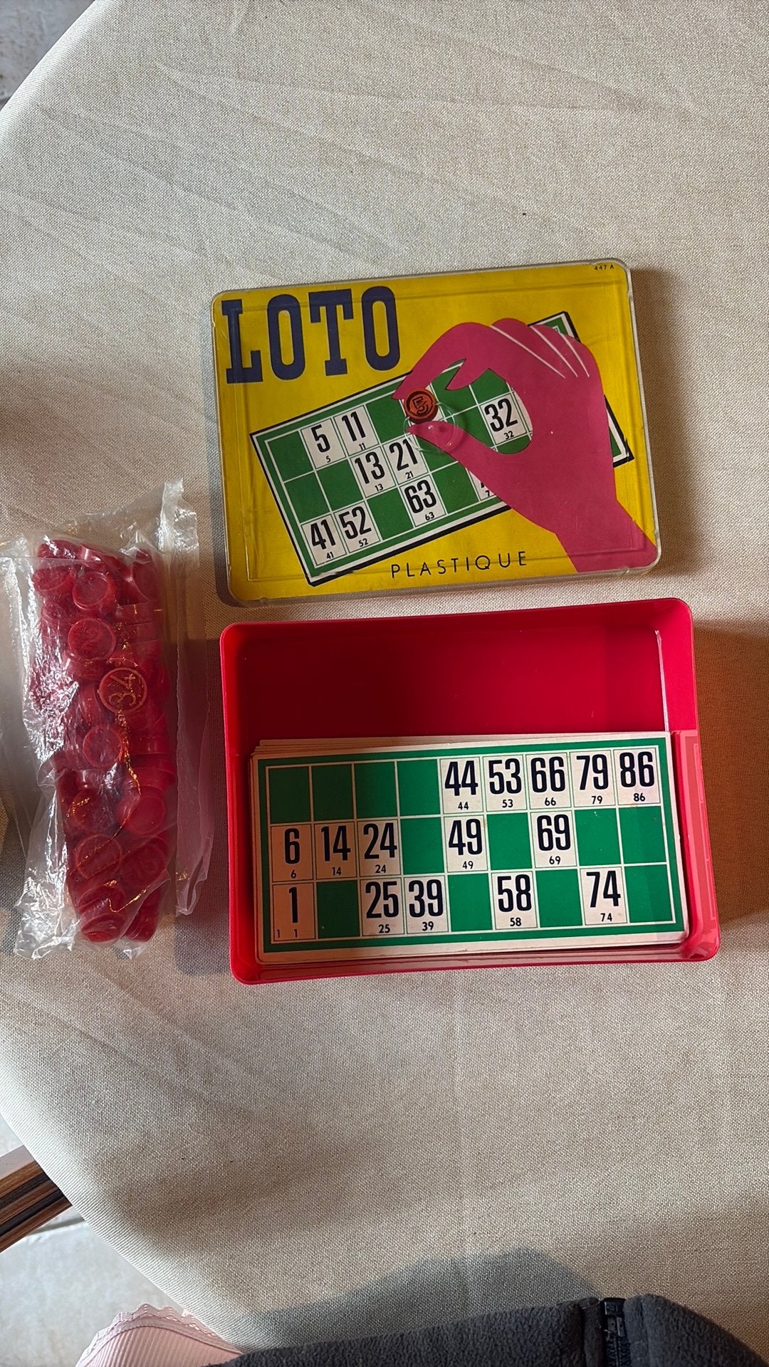 Vintage Loto Plastique Spel – Bingo / Lotto, Ophalen of Verzenden, Zo goed als nieuw