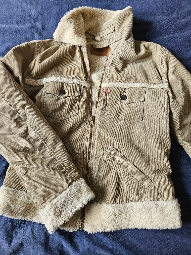 Veste hiver, Taille 38/40 (M), Beige, Enlèvement, Porté