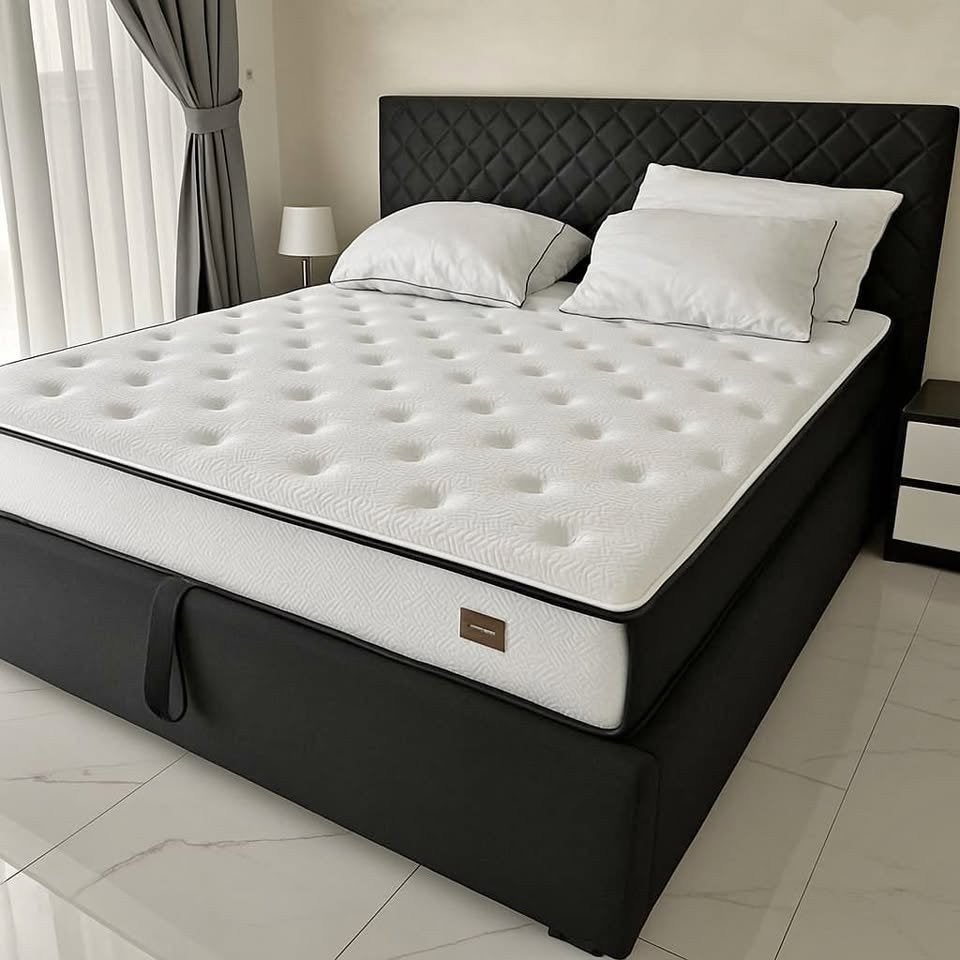 Lits et matelas - Toutes tailles - Paiement à la livraison, Envoi, Neuf, Deux personnes, Crème